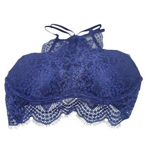 Victoria’s Secret Push-Up Bra – Navy Blue Lace Bralette,‎ Padded, XS/TP